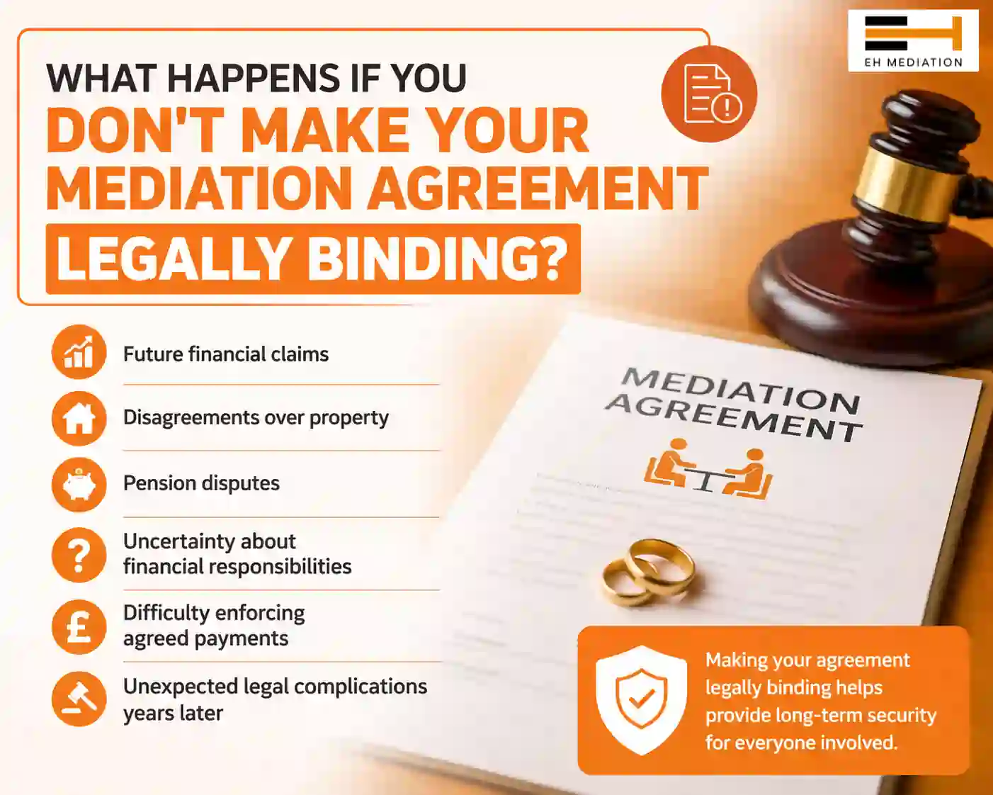 What Happens If You Don't Make Your Mediation Agreement Legally Binding Bridport?